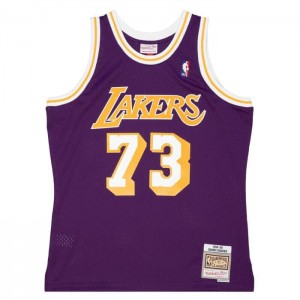 NBA Swingman Mitchell & Ness Dennis Rodman Los Angeles Lakers Carretera 1998-99 Jersey Hombre | 4690CYUQJ