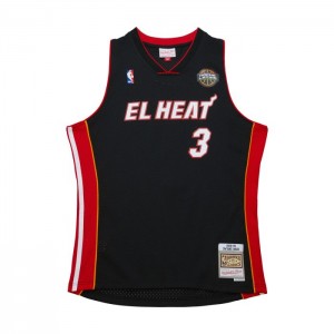 NBA Swingman Mitchell & Ness Dwyane Wade Miami Heat Dark El Heat 2008 Jersey Hombre | 0742JCSOE