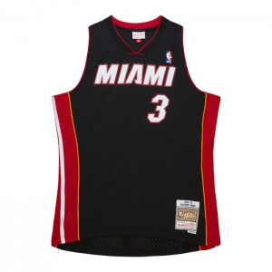 NBA Swingman Mitchell & Ness Dwyane Wade Miami Heat Black 2012-13 Jersey Hombre | 6745MLSCJ