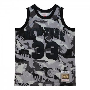 NBA Swingman Mitchell & Ness Ghost Black Camo Patrick Ewing New York Knicks 1991-92 Jersey Hombre | 1357WNIHD