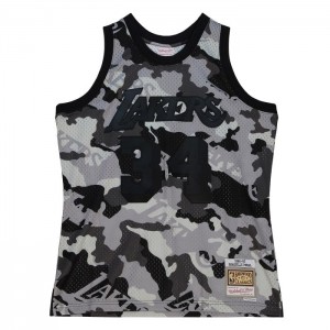 NBA Swingman Mitchell & Ness Ghost Black Camo Shaquille O'Neal Los Angeles Lakers 1996-97 Jersey Hombre | 1784XUYPE
