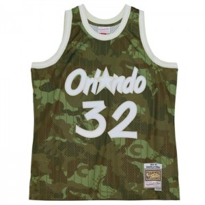 NBA Swingman Mitchell & Ness Ghost Green Camo Shaquille O'Neal Orlando Magic 1984-85 Jersey Hombre | 9850EYUAX