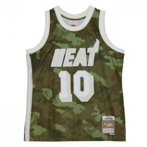 NBA Swingman Mitchell & Ness Ghost Green Camo Tim Hardaway Miami Heat 1996-97 Jersey Hombre | 9526QLJHM
