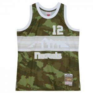 NBA Swingman Mitchell & Ness Ghost Green Camo Lafayette "Fat" Lever Denver Nuggets 1987-88 Jersey Hombre | 4695NWLIX