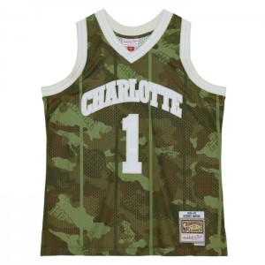 NBA Swingman Mitchell & Ness Ghost Green Camo Muggsy Bogues Charlotte Hornets 1994-95 Jersey Hombre | 4126PJTOR