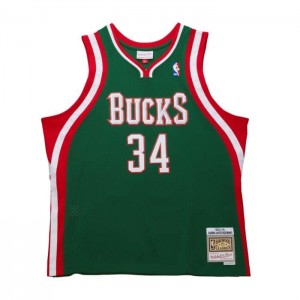 NBA Swingman Mitchell & Ness Giannis Antetokounmpo Milwaukee Bucks Dark 2013-14 Jersey Hombre | 9658HWPSE