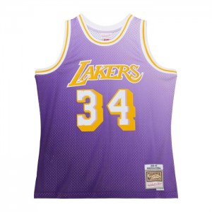 NBA Swingman Mitchell & Ness Golden Hour Glaze Los Angeles Lakers 1996 Shaquille O'Neal Hombre | 9837UWXEY