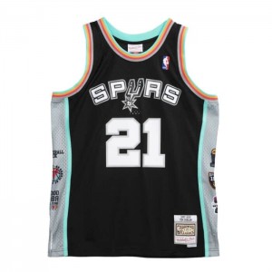 NBA Swingman Mitchell & Ness HOF Tim Duncan San Antonio Spurs 1997-2016 Jersey Hombre | 5941HYZVC