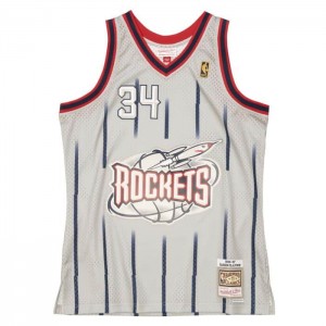 NBA Swingman Mitchell & Ness Hakeem Olajuwon Houston Rockets 1996-97 Jersey Hombre | 9386PABVJ