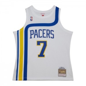 NBA Swingman Mitchell & Ness Jermaine O'Neal Indiana Pacers White HWC 2003-04 Jersey Hombre | 1850RTNOA