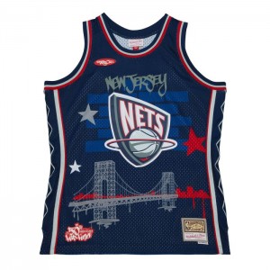 NBA Swingman Mitchell & Ness M&N x NBA x Tats Cru New Nets Hombre | 8576NOJIV
