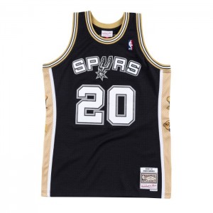 NBA Swingman Mitchell & Ness Manu Ginobili San Antonio Spurs Retirement 2002-03 Jersey Hombre | 8132BRCKD