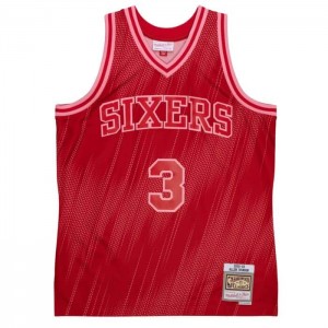 NBA Swingman Mitchell & Ness Monochrome Allen Iverson Philadelphia 76ers 2002-03 Jersey Hombre | 9507CEOTU