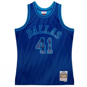 NBA Swingman Mitchell & Ness Monochrome Dirk Nowitzki Dallas Mavericks 1998-99 Jersey Hombre | 3968REPIY