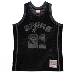 NBA Swingman Mitchell & Ness Monochrome Tim Duncan San Antonio Spurs 1998-99 Jersey Hombre | 6328ZCBRF