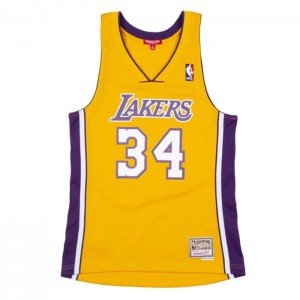 NBA Swingman Mitchell & Ness Shaquille O'Neal Los Angeles Lakers 1999-00 Jersey Mujer | 9810IOGCY