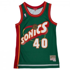 NBA Swingman Mitchell & Ness Shawn Kemp Seattle Supersonics 1995 Jersey Mujer | 4781QKDLG