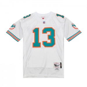 NFL Authentic Mitchell & Ness Dan Marino Miami Dolphins White 1995 Jersey Hombre | 1908YITGB