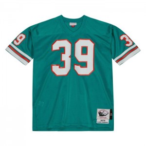 NFL Authentic Mitchell & Ness Larry Csonka Miami Dolphins Dark 1973 Jersey Hombre | 6091XEZFT