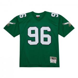 NFL Legacy Mitchell & Ness Clyde Simmons Philadelphia Eagles Dark 1990 Jersey Hombre | 3089FOVGT