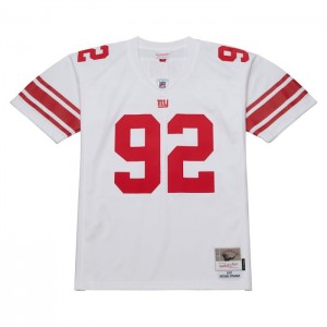 NFL Legacy Mitchell & Ness Michael Strahan New York Giants White 2007 Jersey Hombre | 3829HIKRX