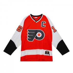 NHL Blue Line Mitchell & Ness Bobby Clarke Philadelphia Flyers 1974 Jersey Hombre | 4057TAOIN