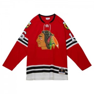 NHL Blue Line Mitchell & Ness Bobby Hull Chicago Blackhawks 1960 Jersey Hombre | 5390IGDQO
