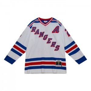 NHL Blue Line Mitchell & Ness Brian Leetch New York Rangers 1993 Jersey Hombre | 6521WGJZL