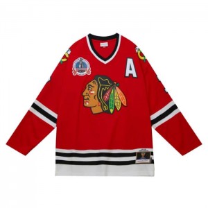 NHL Blue Line Mitchell & Ness Chris Chelios Chicago Blackhawks 1991 Jersey Hombre | 4910EUHWS