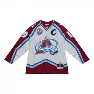 NHL Blue Line Mitchell & Ness Joe Sakic Colorado Avalanche 2000 Jersey Hombre | 5089GKHBC