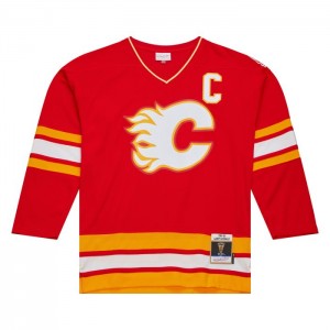 NHL Blue Line Mitchell & Ness Lanny McDonald Calgary Flames Dark 1988 Jersey Hombre | 4326NMDXA
