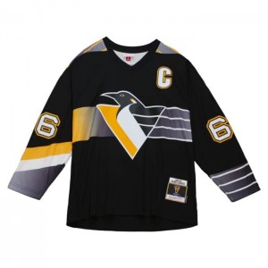 NHL Blue Line Mitchell & Ness Mario Lemieux Pittsburgh Penguins 1996 Jersey Hombre | 4035ZGYTC