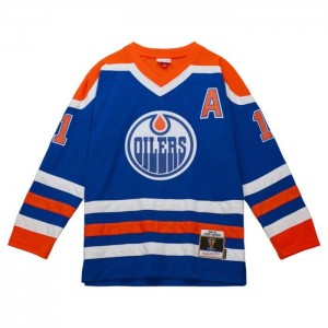 NHL Blue Line Mitchell & Ness Mark Messier Edmonton Oilers 1986 Jersey Hombre | 4923RPFDY