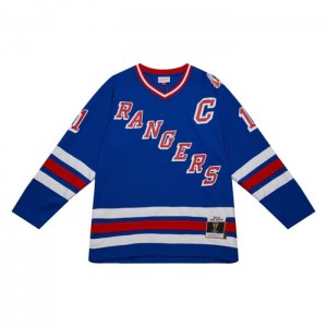 NHL Blue Line Mitchell & Ness Mark Messier New York Rangers 1993 Jersey Hombre | 7659DYZAL