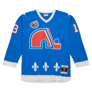 NHL Blue Line Mitchell & Ness Mats Sundin Quebec Nordiques Dark 1992 Jersey Hombre | 3586AWZCU