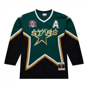 NHL Blue Line Mitchell & Ness Mike Modano Dallas Stars Dark Alternate 1998 Jersey Hombre | 8629DOWLX