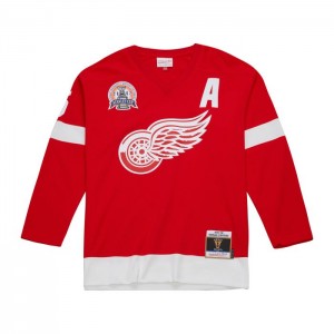 NHL Blue Line Mitchell & Ness Nicklas Lidstrom Detroit Red Wings Dark 2001 Jersey Hombre | 6972JWZHB
