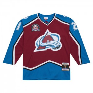 NHL Blue Line Mitchell & Ness Peter Forsberg Colorado Avalanche Dark 1995 Jersey Hombre | 7361XCUYS