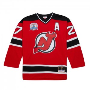 NHL Blue Line Mitchell & Ness Scott Niedermayer New Devils Dark 2002 Jersey Hombre | 6530TWDJV