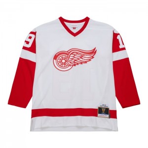 NHL Blue Line Mitchell & Ness Steve Yzerman Detroit Red Wings White 1983 Jersey Hombre | 0563IBEGO