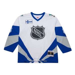 NHL Blue Line Mitchell & Ness Teemu Selanne All-Star White 1999 Jersey Hombre | 6412TYWUJ