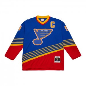 NHL Blue Line Mitchell & Ness Wayne Gretzky St. Louis Blues Dark 1995 Jersey Hombre | 0843PEFUS
