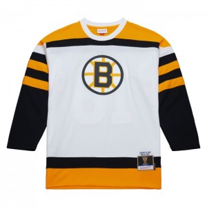 NHL Blue Line Mitchell & Ness Willie O'Ree Boston Bruins White 1958 Jersey Hombre | 7463IZRGT