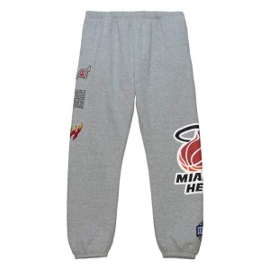 Pantalon Mitchell & Ness Team Origins Fleece Miami Heat Hombre | 2301OVHQS