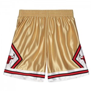 Short Mitchell & Ness 75th Anniversary Gold Chicago Bulls 1997-98 Hombre | 5471XHBLZ