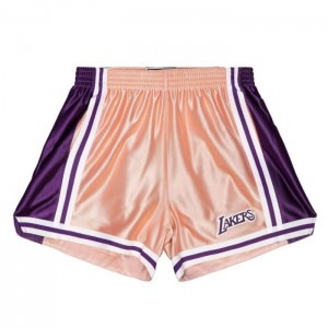 Short Mitchell & Ness 75th Anniversary Rose Gold Los Angeles Lakers Mujer | 2506ZOWJM