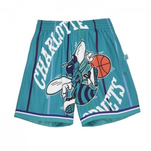 Short Mitchell & Ness Big Face 2.0 Charlotte Hornets Hombre | 6239ZAUXN