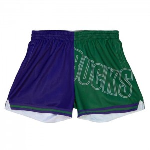 Short Mitchell & Ness Big Face 5.0 Milwaukee Bucks Mujer | 4152TQIAU