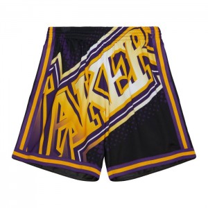 Short Mitchell & Ness Big Face 7.0 Moda Los Angeles Lakers Hombre | 0349NFGOV