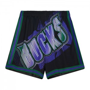 Short Mitchell & Ness Big Face 7.0 Moda Milwaukee Bucks Hombre | 3596EQCGT